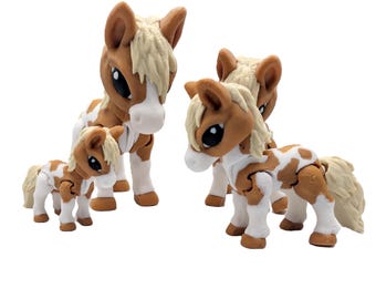 Poseable Pony Toy – Articulated Horse Figurine in 4 Sizes