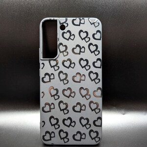 Stylish Hearts Phone Case - Black Cover for iPhone Samsung Google Pixel  - Trendy Tech Protection