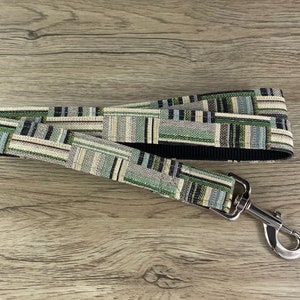 Green stripe dog lead, matching collar available
