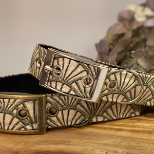 Art Deco dog collar, optional matching lead available