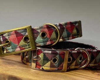 Harlequin dog collar, optional matching lead available