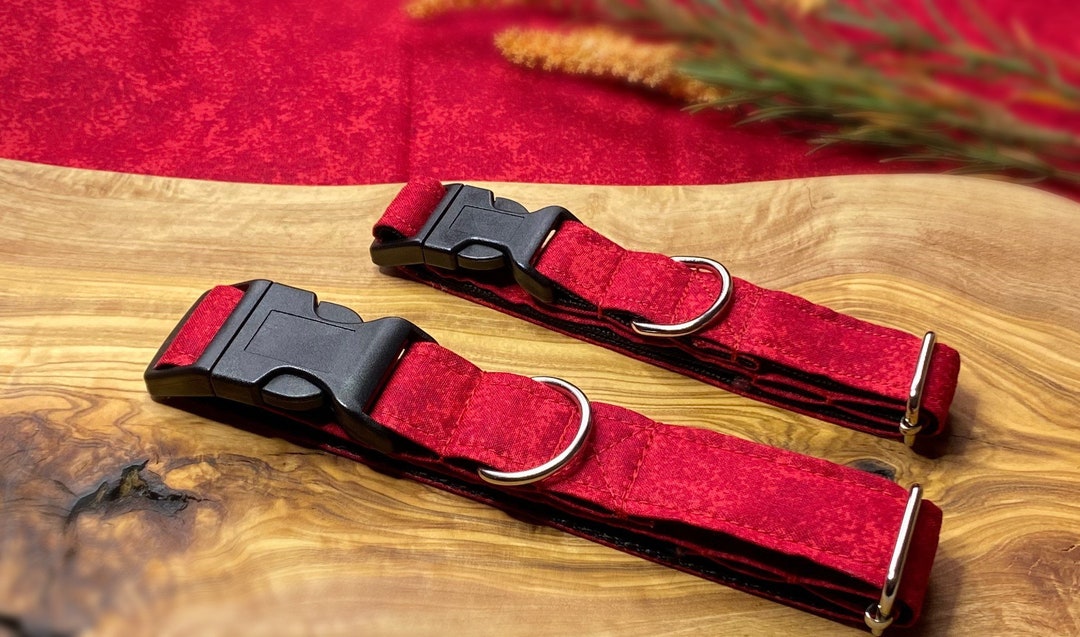 Red Dog Collar, Matching Lead Available Etsy