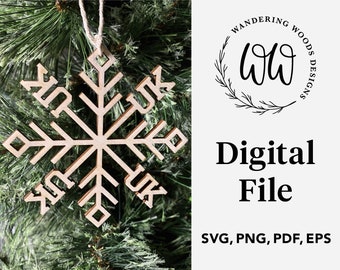 DIGITAL FILE for UK Christmas Ornament // Glowforge, Laser svg, Cricut Cut File // Personal & Commercial