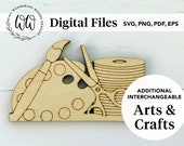 DIGITAL FILE ONLY for Arts and Crafts Supplies Interchangeable for Vintage Truck (not included) / Glowforge, Laser Svg / Commercial Use