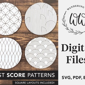 Glowforge Laser Score Patroon Svg Bestanden / Score Lijn Patronen vector svg bestanden / Persoonlijk & Commercieel / DIGITAL FILE ONLY