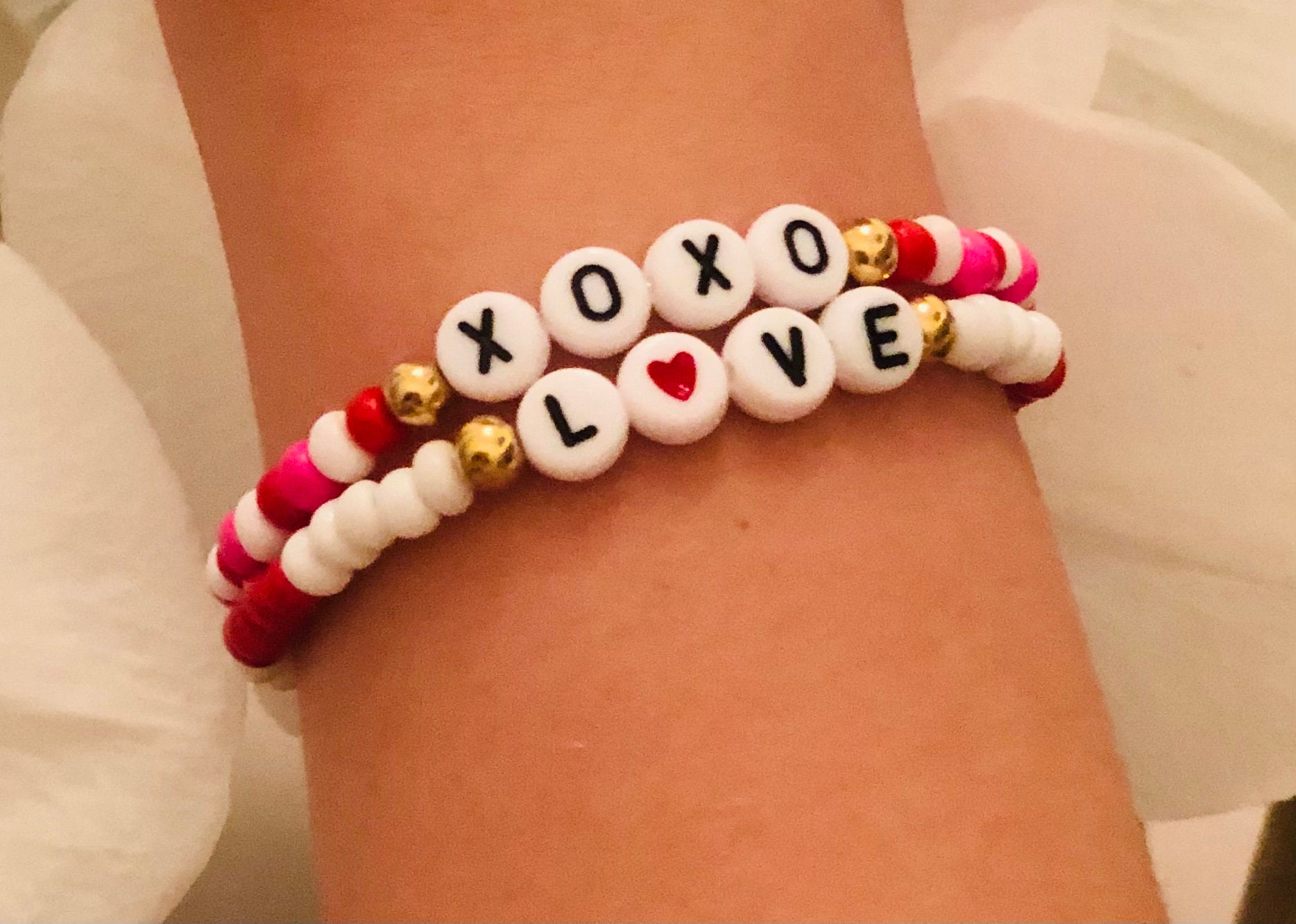Valentines Day Beaded Bracelets Etsy