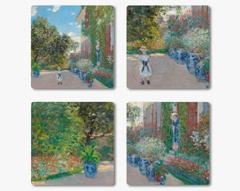 Coasters Monet "Artist's House", Ceramic Coasters Set of 4