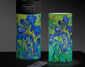 Flameless Wax Candle 6 in. LED  - van Gogh "Irises"