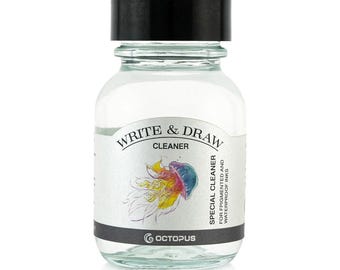 Limpiador especial Octopus Write & Draw de 50 ml para tintas de escritura y dibujo, tintas pigmentadas y plumas estilográficas.