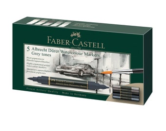 Watercolor Marker Set of 5 Grey Tones, Albrecht Dürer by Faber-Castell