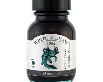 Octopus Write & Draw Ink Bottle 50ml - PETROL AXOLOTL