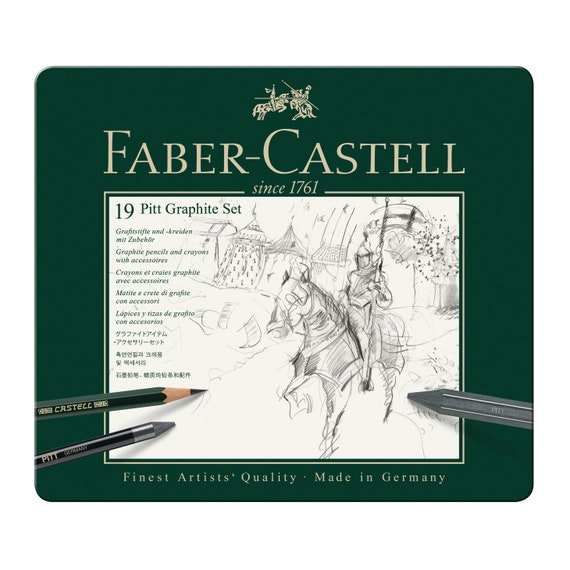  Faber-Castell 9000 Jumbo Graphite Pencil Set - 2 Graphite  Sketch Pencils (2B, 4B), Double Hole Pencil Sharpener, Dust Free Art Eraser  - Graphite Pencils for Drawing, Sketching and Shading 