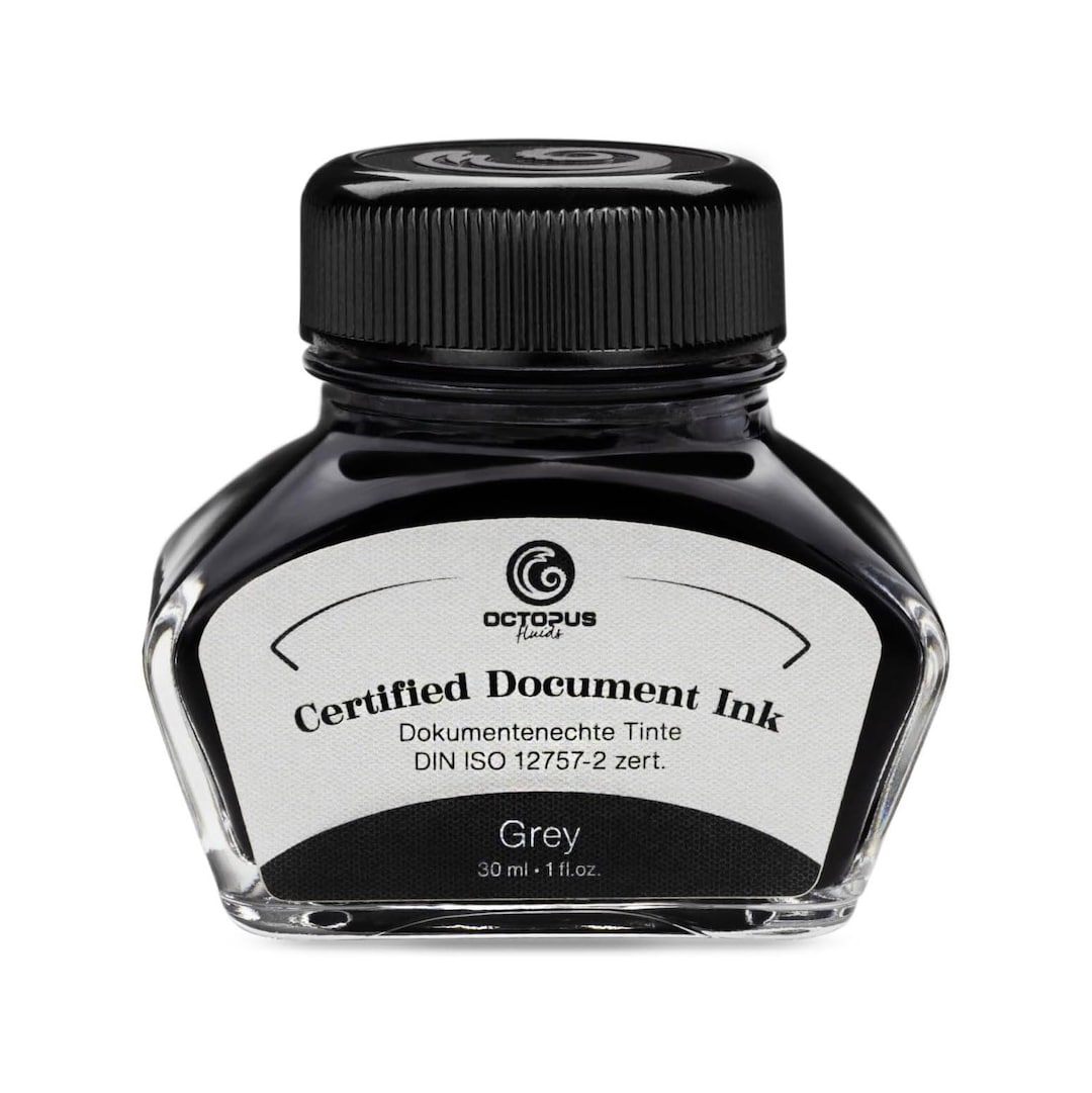 Can Doc Ink Colors Octopus Document Ink Grey Bottle 30ml, Certified Fountain Pen Ink ...