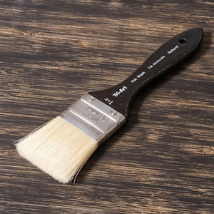 Flat Wash Artist Brush with Natural Bristle 1 1/2&quot; & 2 1/2&quot; Hog