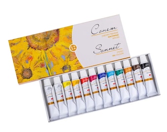 油絵具セット 12本入り ソネット 10ml ネフスカヤ パリトラ
