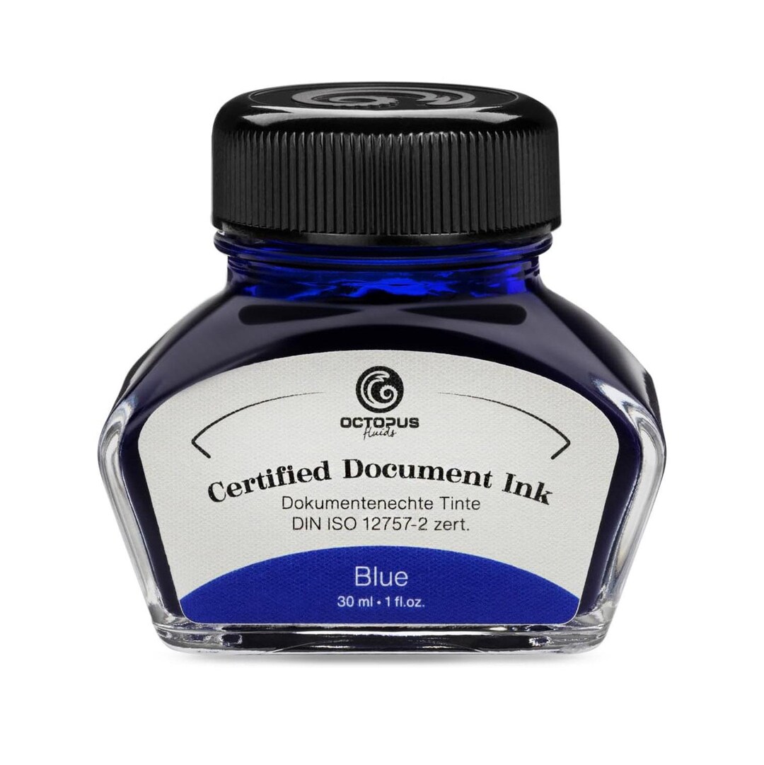 Can Doc Ink Colors Octopus Document Ink Blue Bottle 30ml, Certified Fountain Pen Ink ...