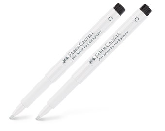 Caligrafía con bolígrafo de artista - #101 blanco Paquete de 2 blanco de Faber-Castell