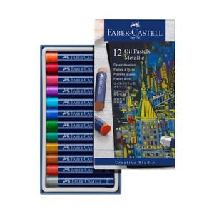 Pastele olejne Metaliczne Tektura 12 Portfel Faber-Castell