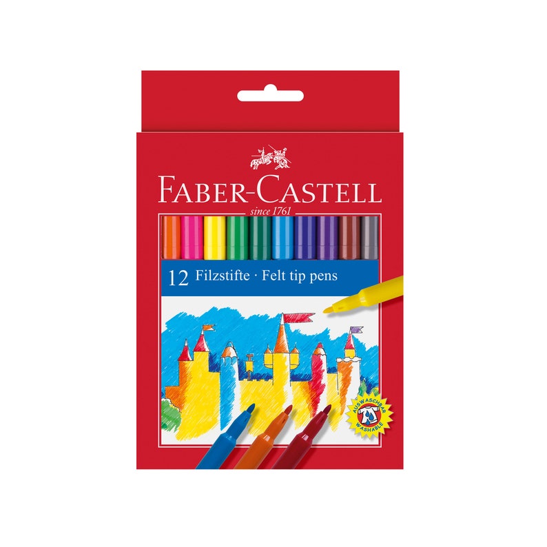 Fibre Tip Pen Wallet of 12 by Faber-Castell zdjęcie 1