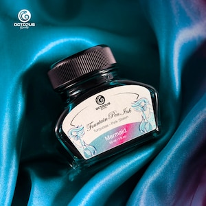 Octopus Sheen Ink Turquoise with Pink Bottle 30ml - MERMAID