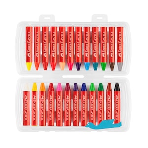 Wax Crayons Set of 24 Jumbo Box by Faber-Castell, Kids Art Kit