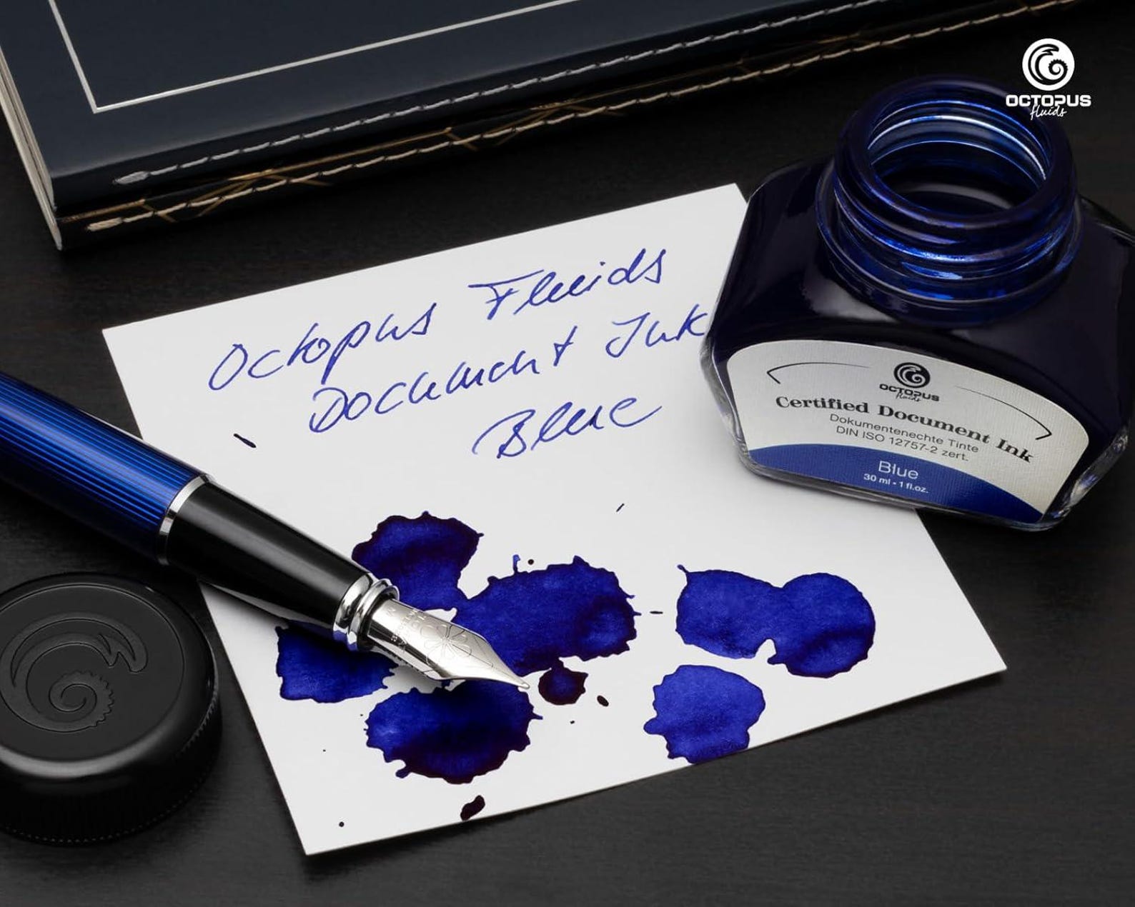 Octopus Document Ink Blue Bottle 30ml, Certified Fountain Pen Ink ...