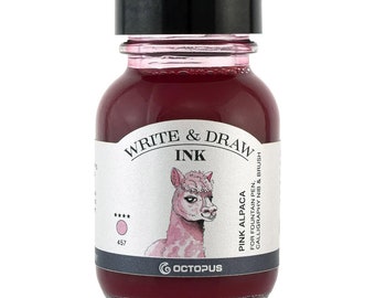 Octopus Write & Draw Ink Bottle 50ml - PINK ALPACA