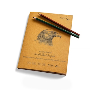 Kraft Brown Pad 60 sheets 90 gsm Authentic by SM-LT A5 5-4/5" x 8 1/3" (148 x 210 mm)