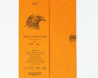 Schetsblok kraftpapier in map van SM-LT A4 8-1/4" x 11-3/4"
