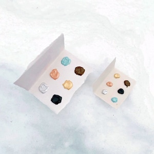 Handgemaakte aquarelverf Set van 6 reiskaarten noorderlicht Canadian Paints