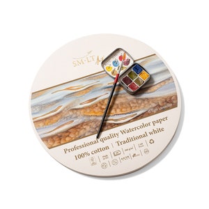 Blocco acquerello rotondo grande 100% cotone di SM-LT 300 gsm 305 mm