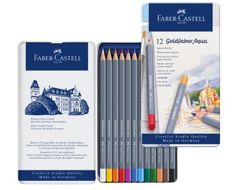 Aquarellstifte Dose mit 12 Stück Goldfaber von Faber-Castell