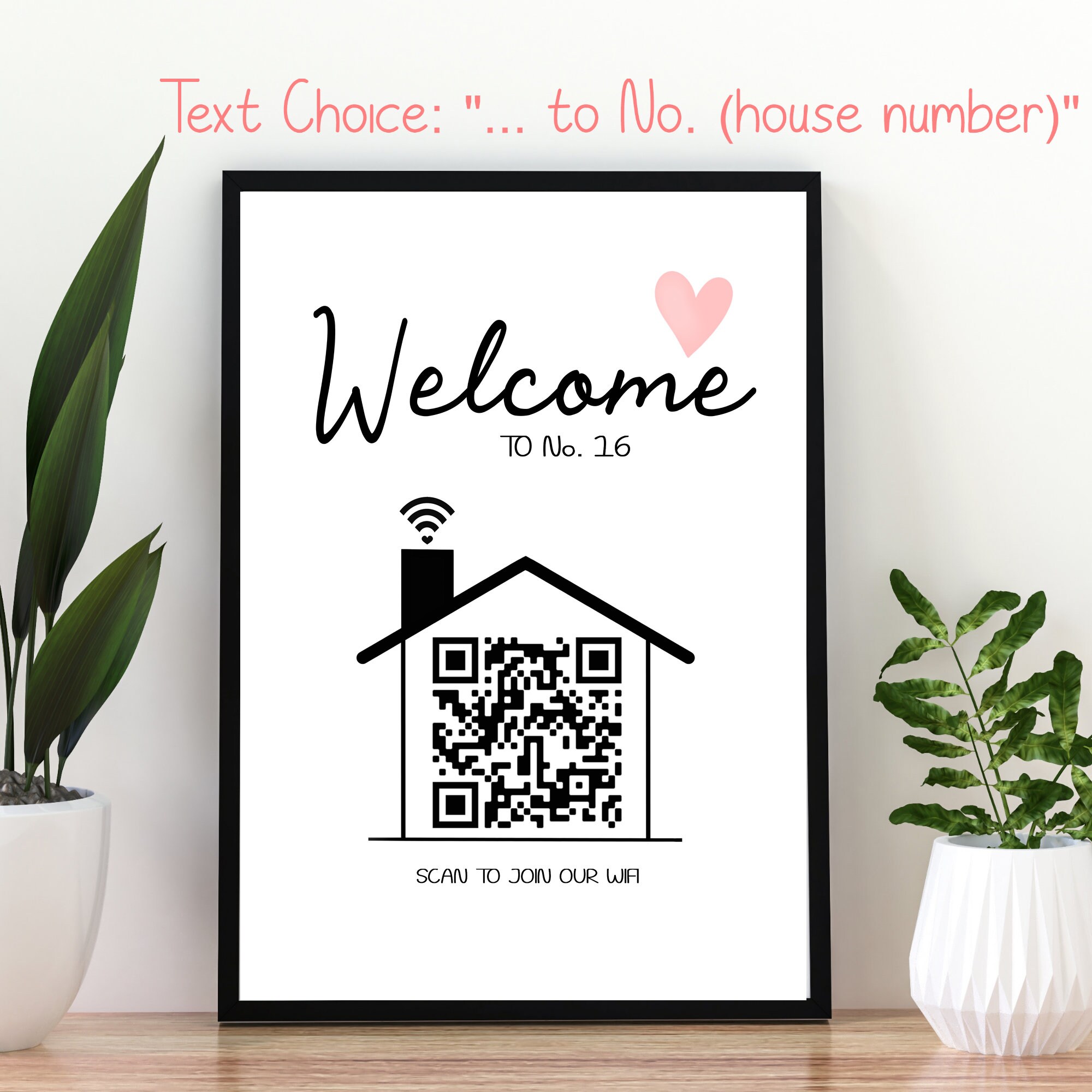 Wifi Home QR Code Personalised Print A4 A5 A6 Free Delivery Etsy
