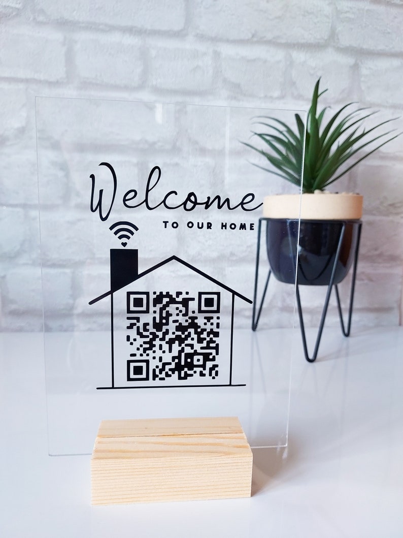 Wifi QR Code Sign | Wifi Password Sign, Air Bnb Wifi, Welcome to Our ...
