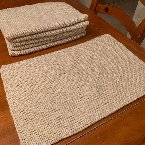 Knitted Placemats Etsy