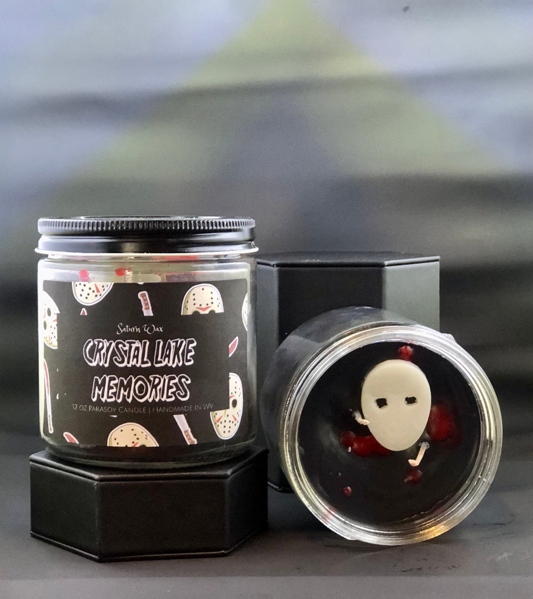 JASON VOORHEES Inspired Crystal Lake Memories Candle 12 Oz. 2 Wick