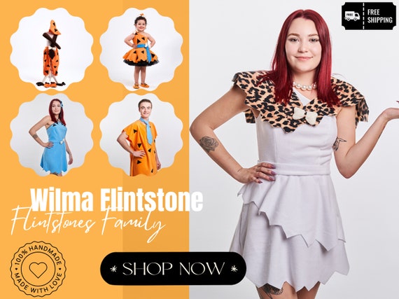 Wilma Flintstone Costume / Halloween Costume for Woman / Flintstone Family  Costume 