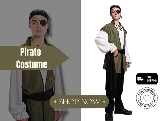 Piraten Kostüm für Herren / Halloween Piraten Kostüm / Vater Sohn
