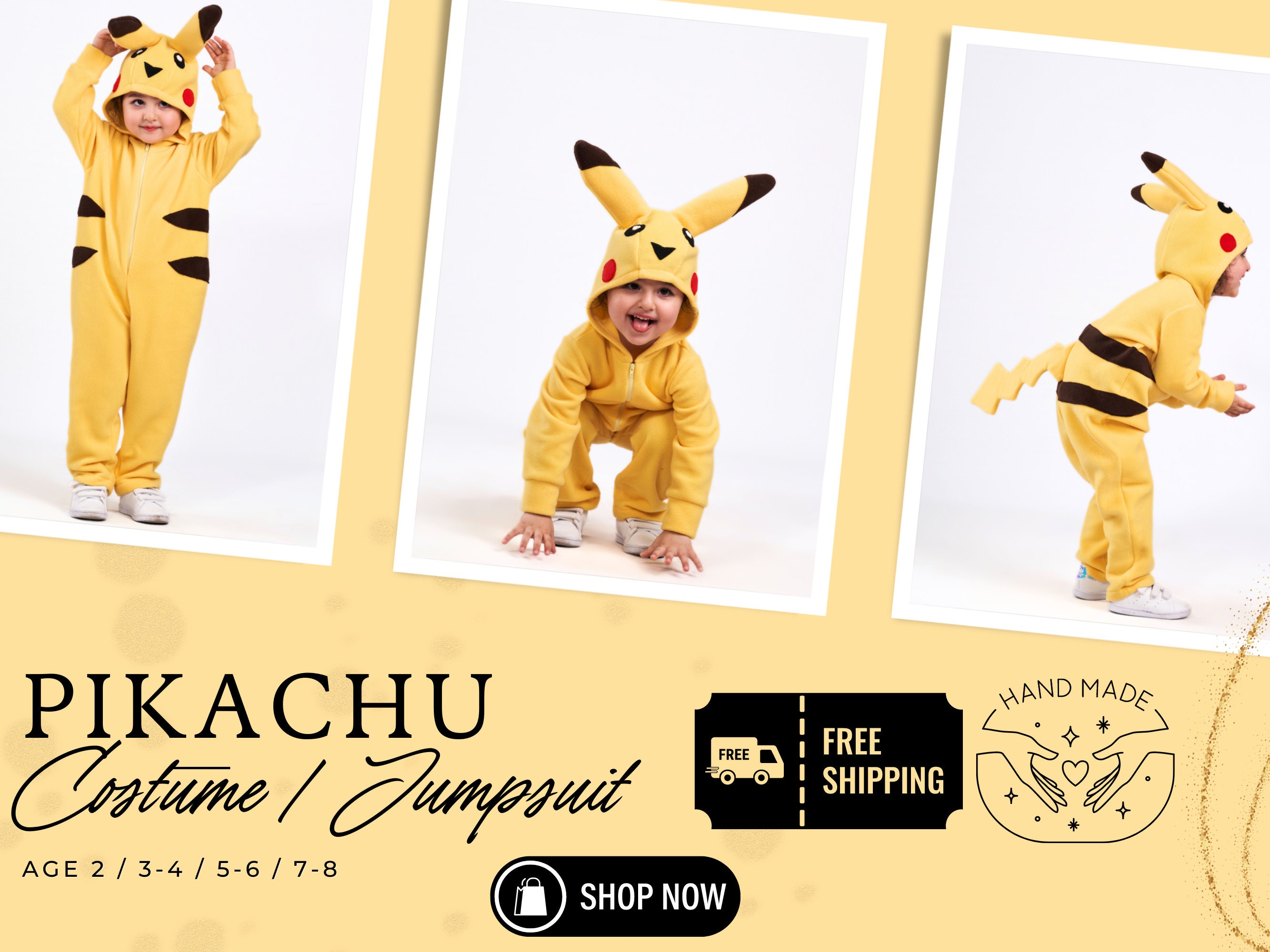 Unisex Size XS (2T) Pikachu (Posh) Romper Halloween Toddler Costume,  Disguise 