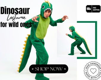 Costume de dinosaure pour les enfants / Tenue de fête de dinosaure / Cadeau d'anniversaire pour les enfants