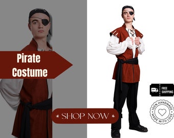 Pirate Costume for Men / Halloween Pirate Costume / Father Son Costume