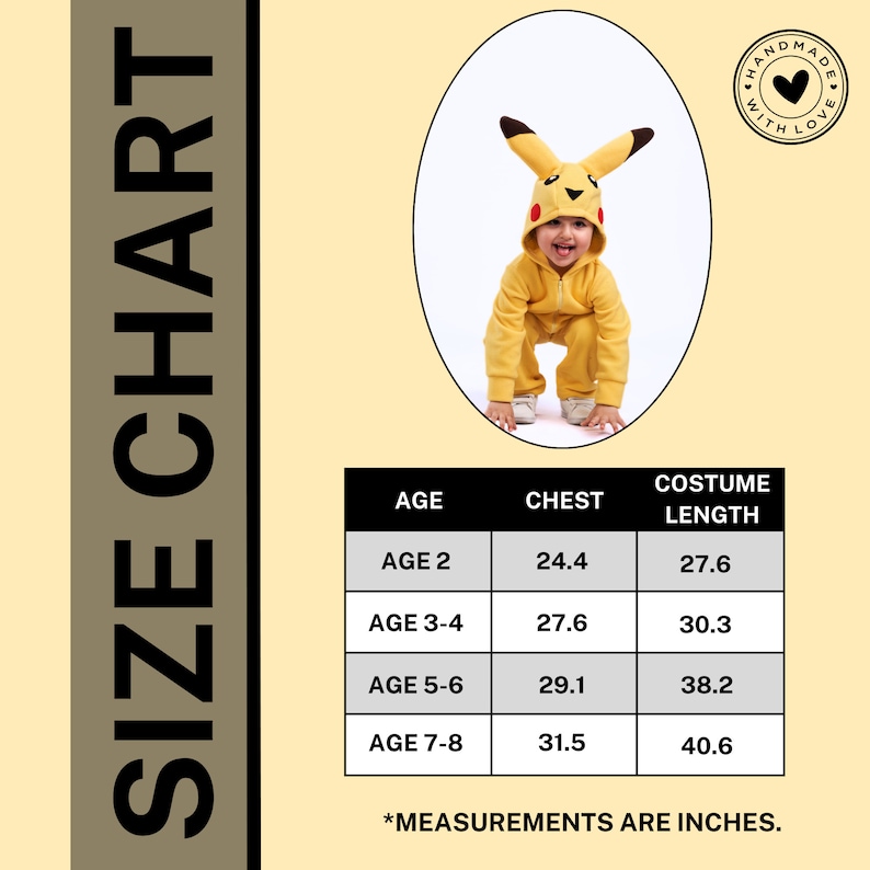 Pikachu Costume for kids / Halloween Party costume for toddler / pikachu onesie for halloween image 6