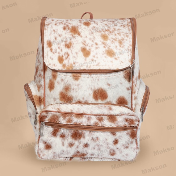 Real Cowhide Leather Backpack - Travel Bag - Cowhide  display picture 2