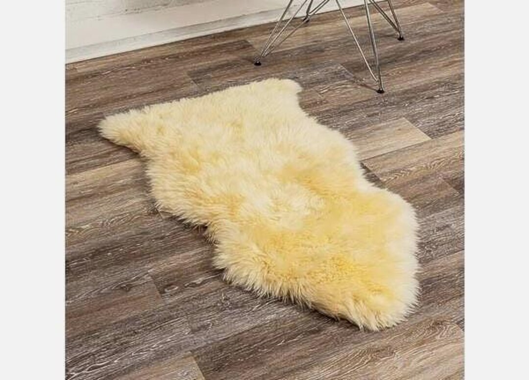 Shearling Champagne Rug Real Sheepskin Rug Single Sheepskin Rug Sheepskin Throw Fur Champagne ...