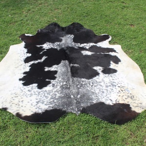 Large Black and White Cowhide Rug Brazilian Cowhide Rug Natural Cowhide Floor Rug on SALE