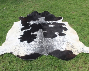 Large Black and White Cowhide Rug Brazilian Cowhide Rug Natural Cowhide Floor Rug on SALE