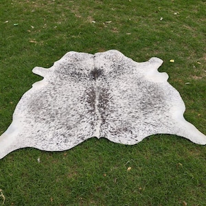 Tricolor Cowhide Rug Brazilian Cowhide Rug Hair on Hide Rug Salt & Pepper Cowhide Rug Tricolor Cowhide Rug
