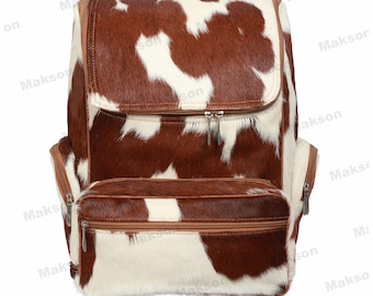Cowhide Backpack Bag | Travel Backpack | Diaper Bag Backpack | Cowhide Travel Bag | Back to School Backpack | Western Backpack Bag