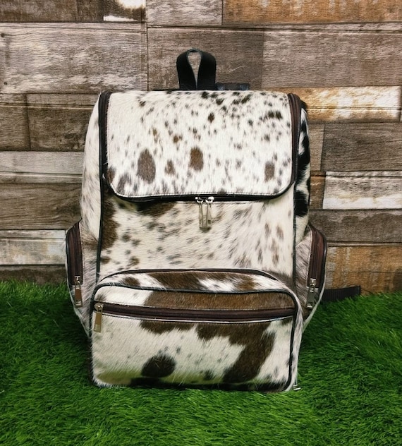 Real Cowhide Leather Backpack - Travel Bag - Cowhide  display picture 2