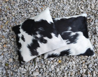 Cowhide Pillow Cowhide Cushion Cover Throw Pillow Cover Leather Pillow Cover 16 x 16 Set Of 2 Cowhide Pillowcases Patchwork Pillowcase
